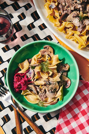 Beef Stroganoff Recipe with Yogurt Sauce