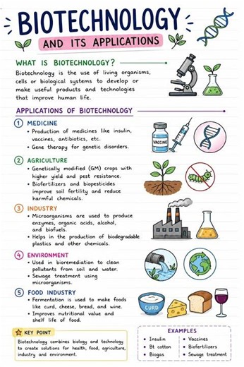 📚 Biotechnology and Its Applications #education #neetbiology #studynotes