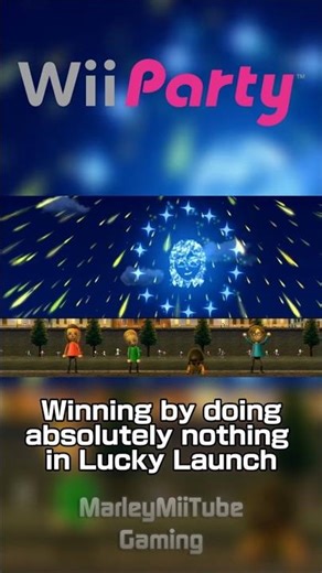 Winning By Doing Absolutely Nothing In Lucky Launch #WiiParty #Wii #Mii #Shorts
