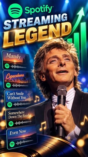You Won't Believe These Barry Manilow Streaming Numbers 📊 #musicnews #shorts #nostalgia #nostalgia