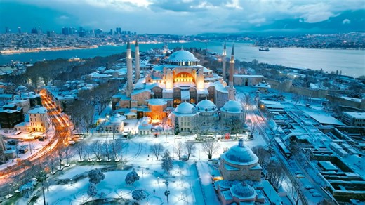 Iconic dome and minarets: Drone views of Istanbul's Hagia Sophia - Worldwide