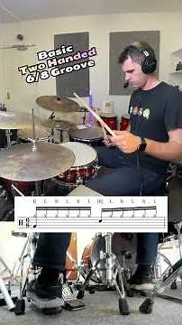 BASIC Two Handed 6/8 Groove - DRUMDEX Lesson #drums