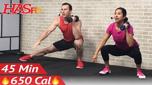 45 Min HIIT Tabata Workout with Weights - HASfit - Free Full Length Workout Videos and Fitness Programs