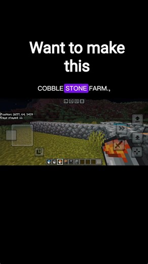 Want to make cobble stone farm ll minecraft ll #minecraft #shorts #viral #gaming