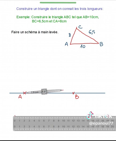 Construire un triangle avec trois longueurs