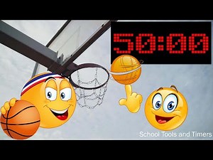 50 Minute 🏀 Basketball 🏀 Countdown Timer - Buzzer Beater Sound and Crowd Cheers!