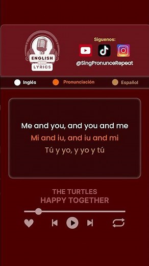 Aprende Inglés cantando Parte 2/4: Happy Together - The Turtles 🎶 Mejora tu Inglés con Música