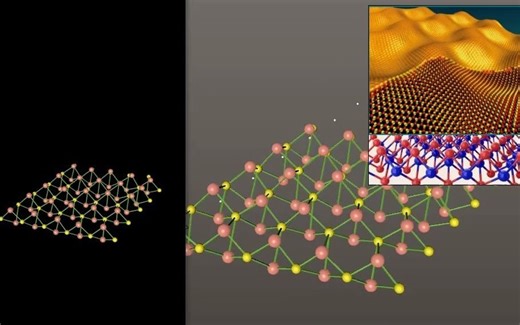 【科研绘图】制作MoS2二硫化钼单层膜状结构预设及难度更大的涟漪动画