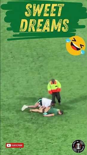Security Knocks Out Springbok Fan With Huge Tackle