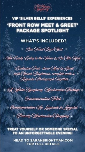 VIP Silver Bells ‘Front Row Meet & Greet’ Experience Package ✨