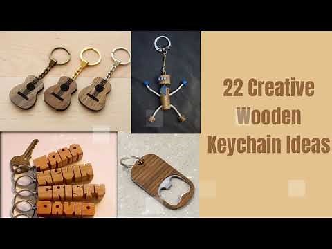 22 Creative Wooden Keychain Ideas