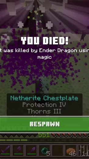 I got my cheeks clapped by the Ender Dragon...