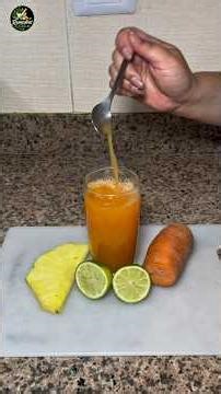 jugo de limón zanahoria y piña 🍍 #shorts