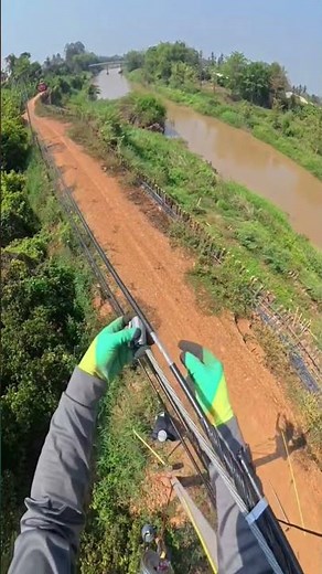 Working on the Edge: High-Altitude Utility Line Installation