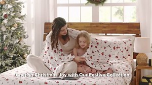 Comfort Spaces 100% Cotton Flannel Sheets Queen Size, Ultra Soft Cozy Flannel Sheet Set with 14" Elastic Pocket, Novelty Print Warm Flannel Bedding, Christmas Village 4 Piece