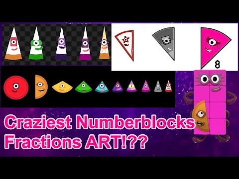 Craziest Numberblocks Fractions ART!??