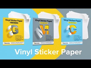 Sticker Paper for Printer | Vinyl Waterproof Sticker Paper | Matte, Glossy and Clear | Homsto