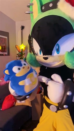Dusk on Instagram: "Surge apparently is getting into the naughty list #sonicthehedgehog #surgethetenrec #chritmas #cosplay #mascotcostume"
