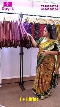 Day 1 of Vijayawada Mega Saree Exhibition | 40%–50% Sale | 1+1 Sarees Offer | #sareesale