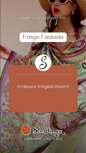 Fringe Fantasia 🎉 Embrace fringed charm! Fringed scarves add flair to any outfit, but they can al