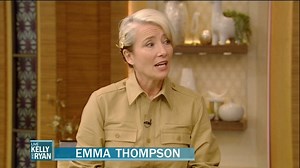 75K views · 876 reactions | Emma Thompson jokes about being a dame... | Live with Kelly and Mark | Facebook