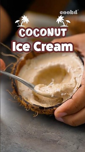 Make creamy coconut ice cream at home with just 5 simple ingredients! 🥥🍨