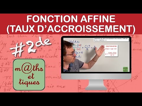 Déterminer une fonction affine avec le taux d'accroissement (1) - Seconde
