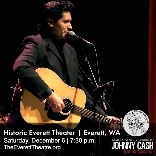 📣🎵🎤🎸 Saturday, December 6 at the Historic Everett Theatre! 🎟 Get tickets: bit.ly/JCTributeEverett Don't miss a show that Walks the Line! For the past 18 years, James Garner and his incredible band have captured the live sound of Johnny Cash’s legendary music with stunning accuracy. This is more than just a concert – it’s a world-class tribute to the ‘Man in Black’ that has captivated audiences across the country. Featured live on local PBS stations, along with performances at the iconic Fol