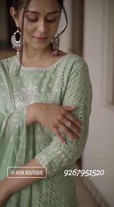 9.5K views · 162 reactions | Green cotton kurta with cut work paired with Trouser and Dupatta. Book now 9267951520 www.asinboutique.com Whole sale 9205037200 | Asin Boutique | Facebook