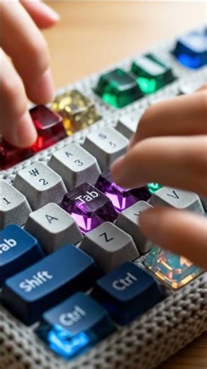 ASMR Rainbow Keyboard Typing Sound Test That Will Blow Your Mind! Must See Keyboard Sounds f #Shorts