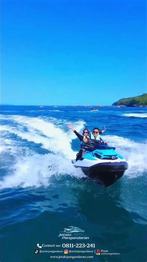 Romantis di atas Jetski 😍 #jetskipangandaran #seadoopangandaran #jetskiseadoo #pangandaran