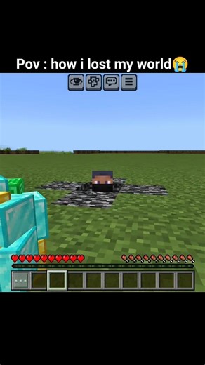 pov: how i lost my world 😭 #minecraft #memes #shorts