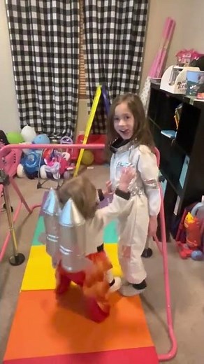 astronaut costume and playing around