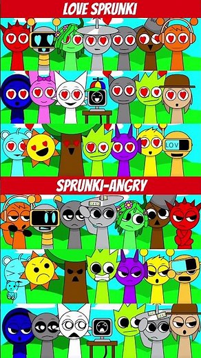 Incredibox sprunki LOVE Sprunki VS sprunki angry#sprunkimusic shorts