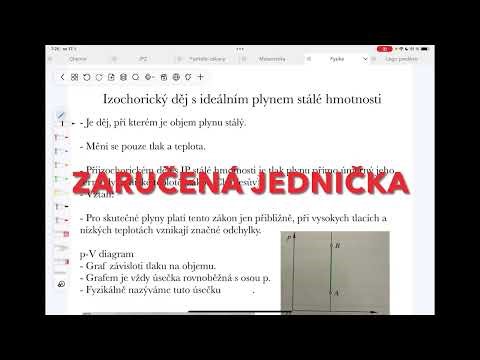 Izochorický děj s ideálním plynem stálé hmotnosti