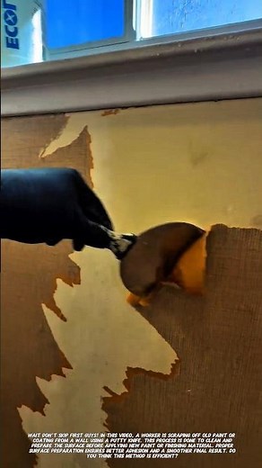 Wall Surface Preparation Technique | Removing Old Paint & Finishing.