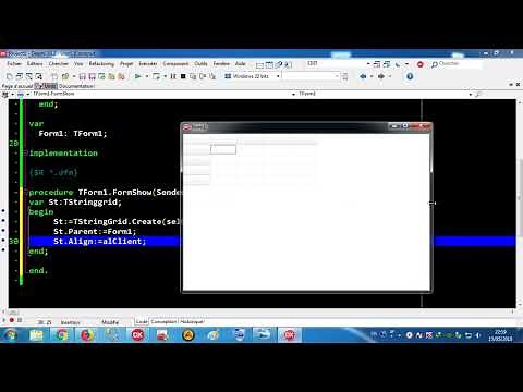 Delphi 20 StringGrid / 10 Creation Dynamic
