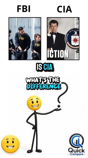 FBI vs CIA: What's the Difference? 🕵️🇺🇸 | FBI vs CIA Explained #FBI #CIA # #spynote #usa #viralvideo