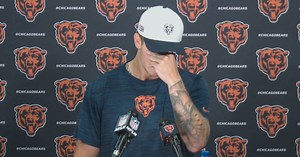 Bears quarterback Tyson Bagent breaks down in tears over contract extension
