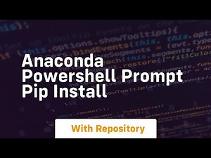 anaconda powershell prompt pip install
