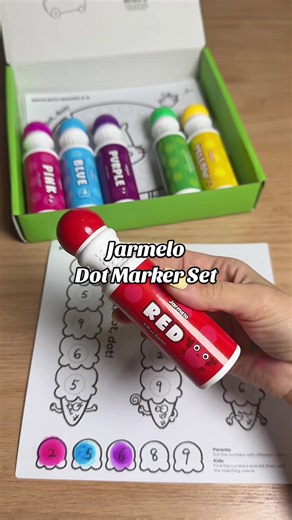 These dot markers are one of the easiest activities to pull out when the kids say they’re bored. Bright colors, washable, and perfect for little hands. Such a good toddler art find. 🎨 @jarmeloofficial #dotmarkers #messfree #kidscrafts #tiktokshopspringglowup #tiktokshopcreatorpicks