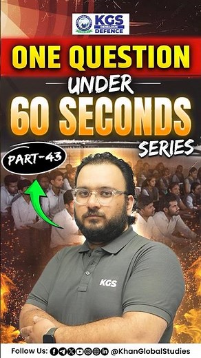 1 Question, 60 Seconds ⏱️ | Series Part 43 #defenceaspirants #60secondchallenge #chemistry #kgs