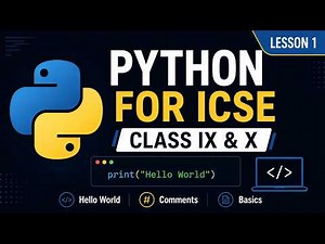 Python for ICSE Class IX & X | Introduction to Python for Beginners #python #programming #icse #ai