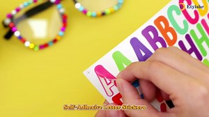 1440 Letter Stickers Alphabet Stickers 15 Sheets 1 Inch Vinyl Small Mailbox Numbers Self Adhesive Stick on Letters for Scrapbooking Water Bottles Cup DIY Crafts Notebook Classroom(15,Multicolor,1Inch)