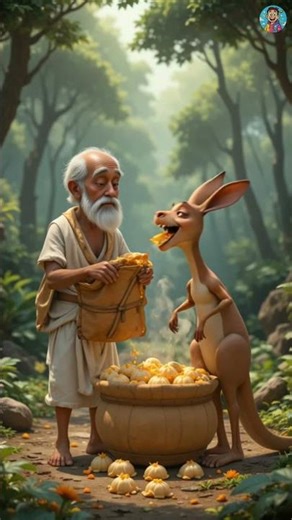 दादाजी को कंगारू ने अपने थैले में उठा लिया! 🤣🔥 #shorts #ai