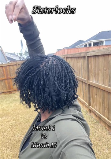 Trust the Process, month 1 vs month 15 with Sisterlocks #sisterlocs #sisterlocks #sisterlocksjourney #microlocs #microlocstyles