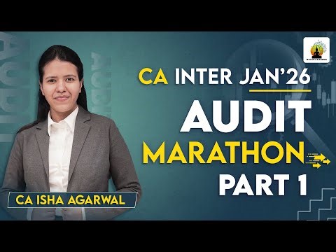 CA Inter Audit Marathon for Jan'26 Exams | Part 1 | CA Isha Agarwal