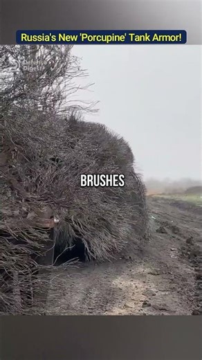Russian Tanks Use Giant “Porcupine” Brushes to Stop FPV Drones!