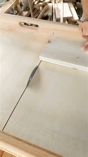Dead Straight Cuts! Sliding Table Saw Magic#shorts #tools #woodworking