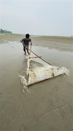 Amazing Net Fishing Performance in Village #fishing #fishing